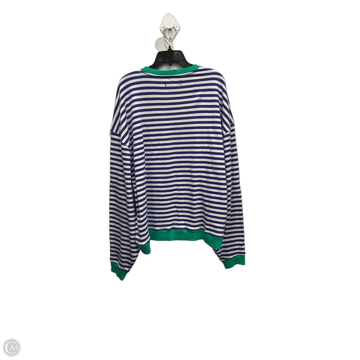 Top Long Sleeve By We The Free In Blue & White, Size: S