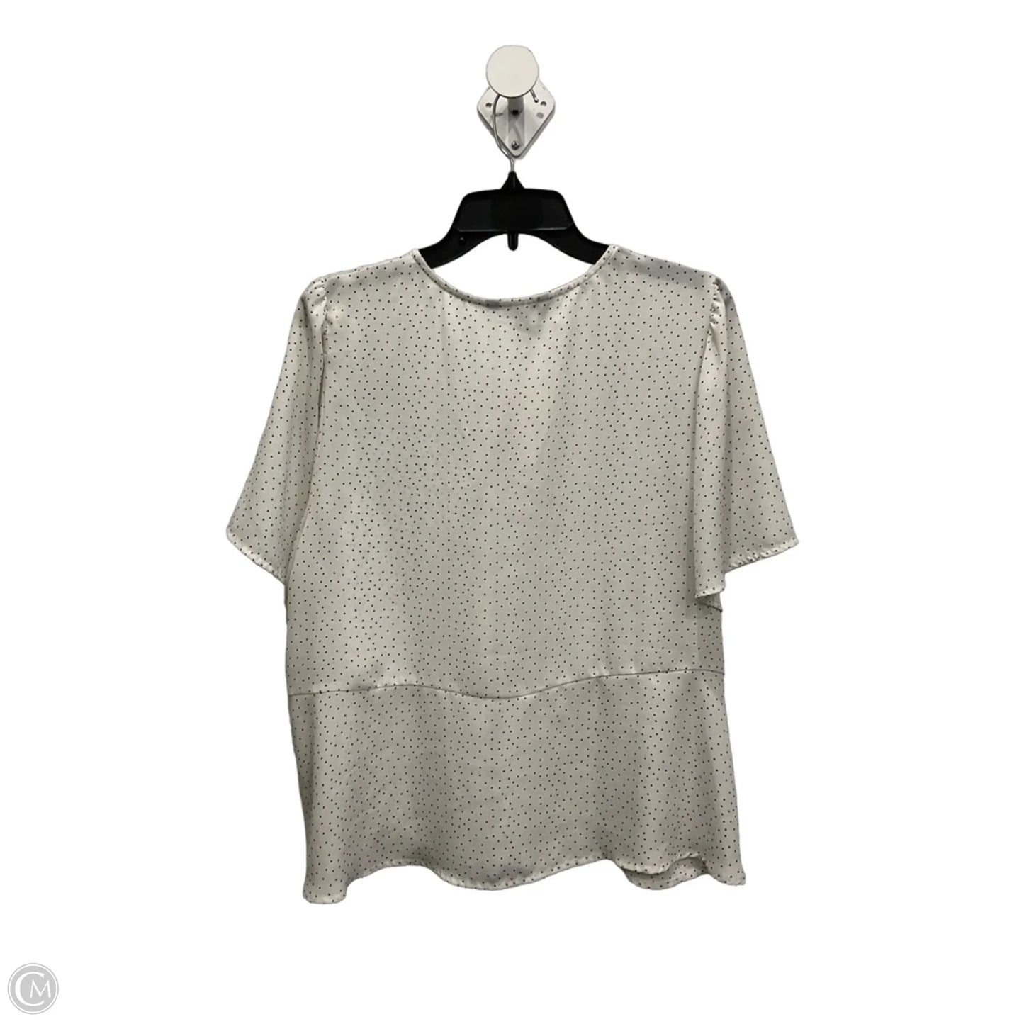 Top Short Sleeve By Banana Republic In Polkadot Pattern, Size: Xl