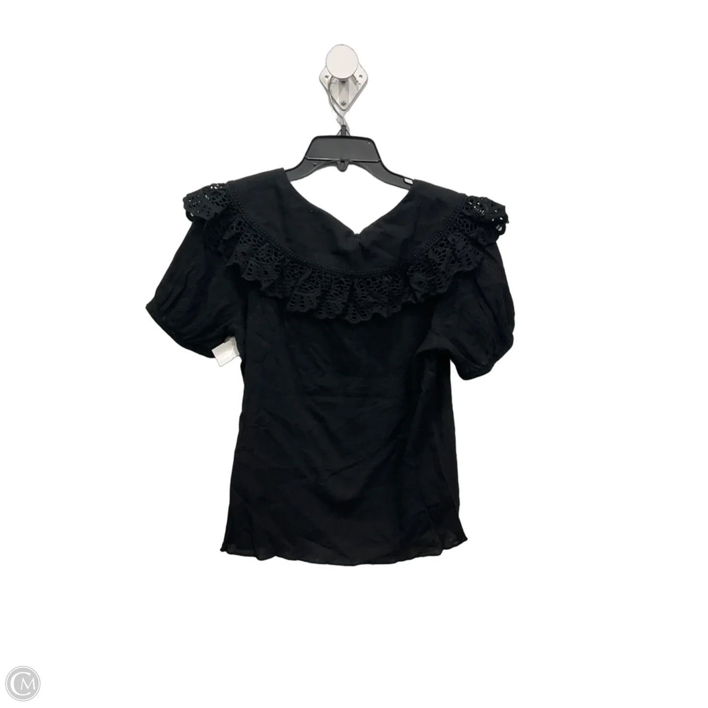 Top Short Sleeve By Clothes Mentor In Black, Size: S