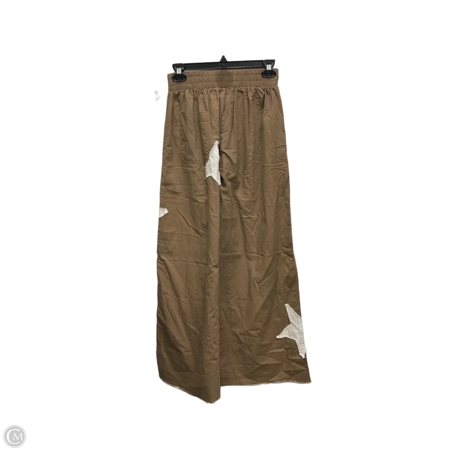 Top 2pc Short Sleeve By Cma In Tan, Size: S