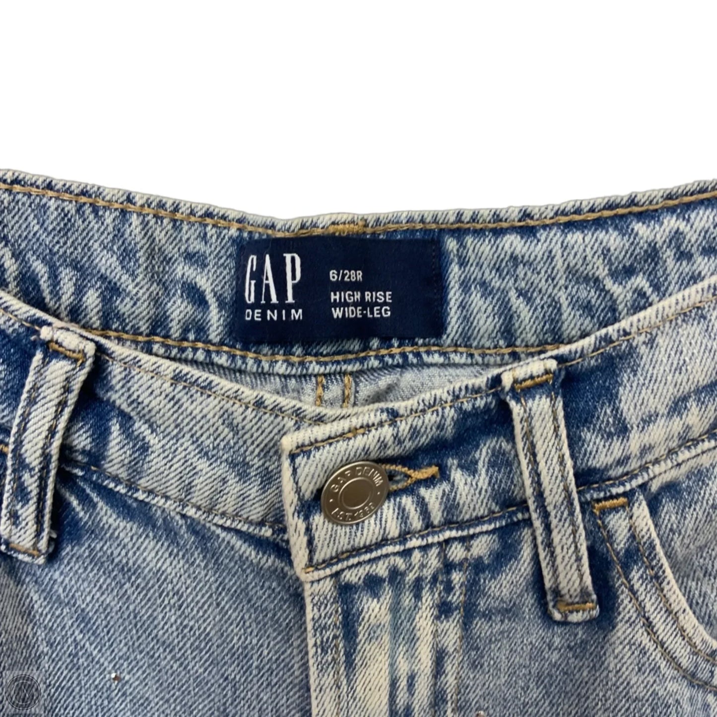 Jeans Wide Leg By Gap In Blue, Size: 6