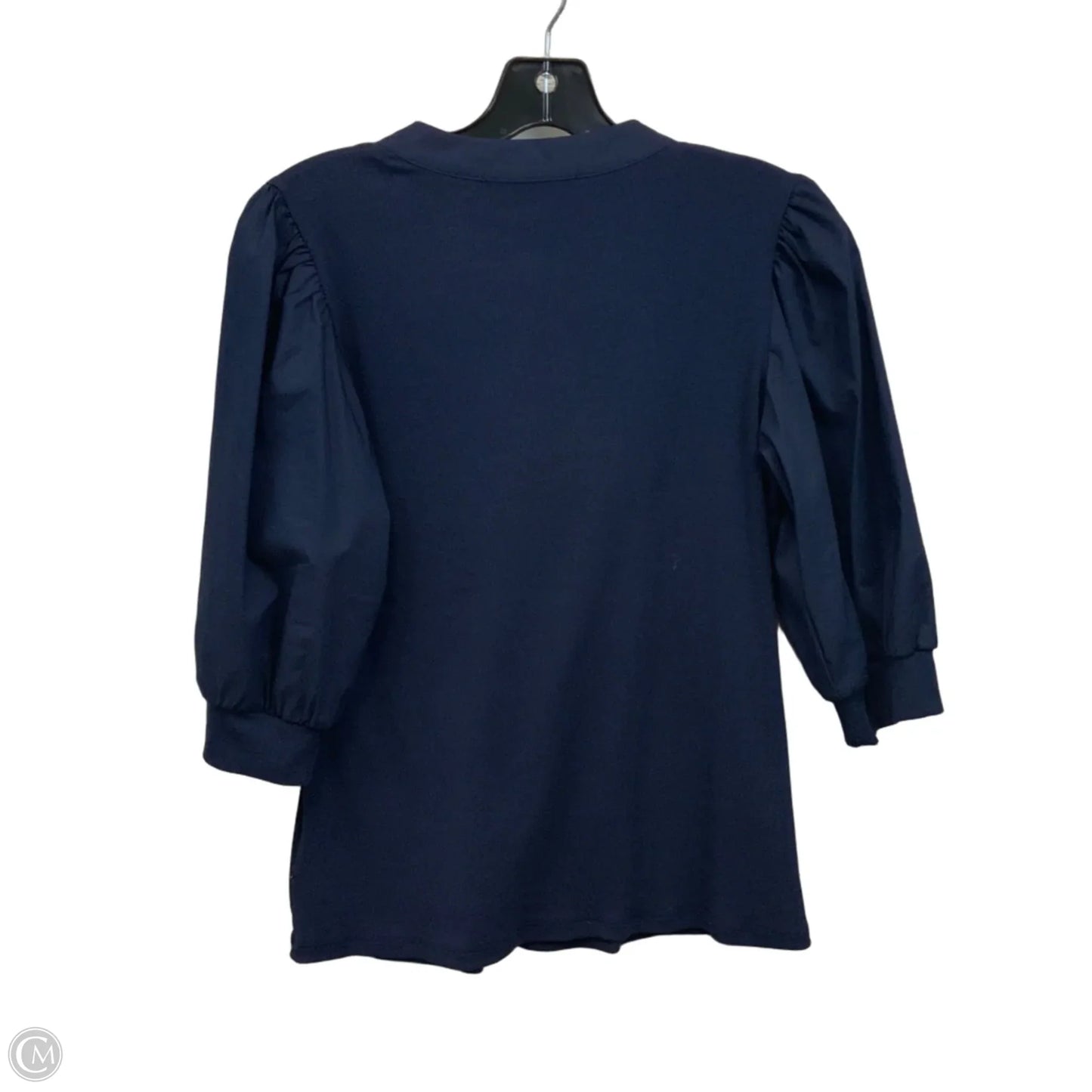 Top 3/4 Sleeve By Six/Fifty In Navy, Size: L