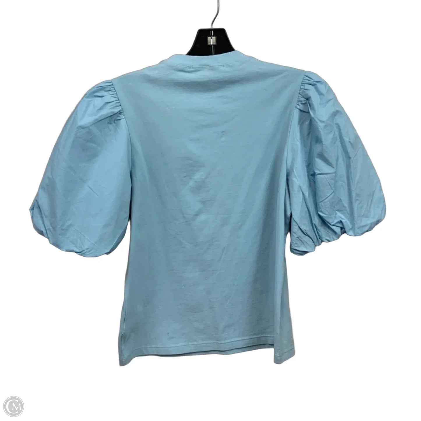 Top Short Sleeve By Love the Label In Blue, Size: M