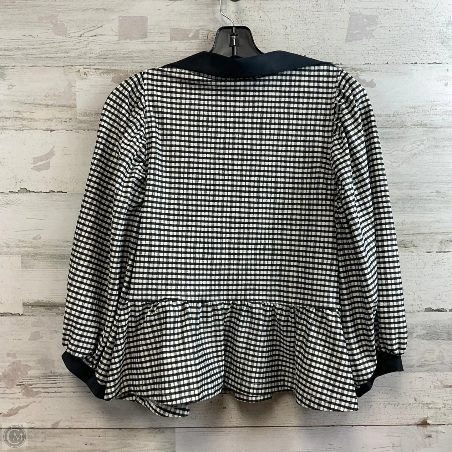 Blouse 3/4 Sleeve By SMITH & QUINN In Black & White, Size: S