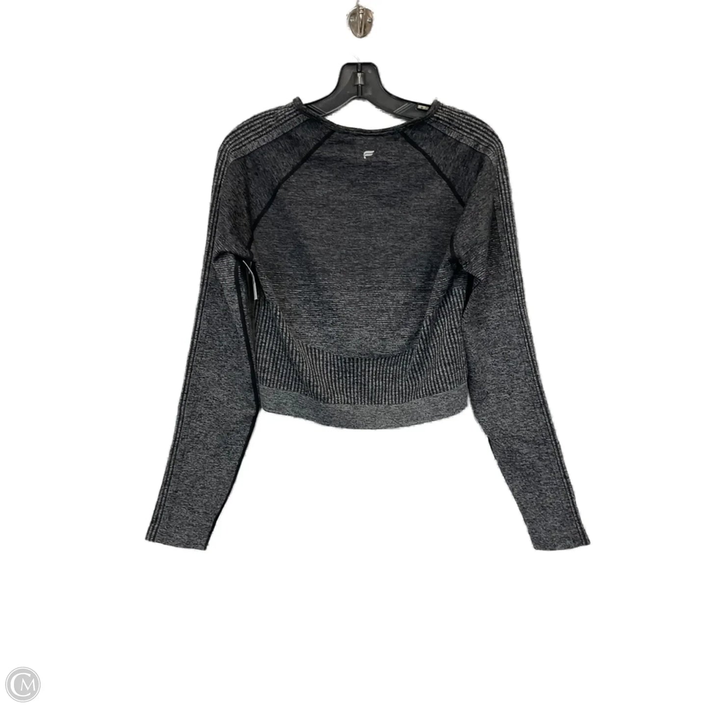 Athletic Top Long Sleeve Collar By Fabletics In Black, Size: Xl