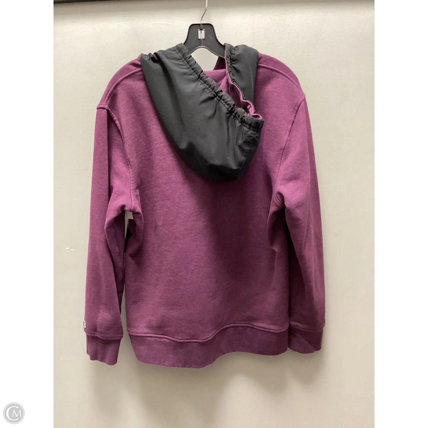 Sweatshirt Hoodie By Champion In Purple, Size: L