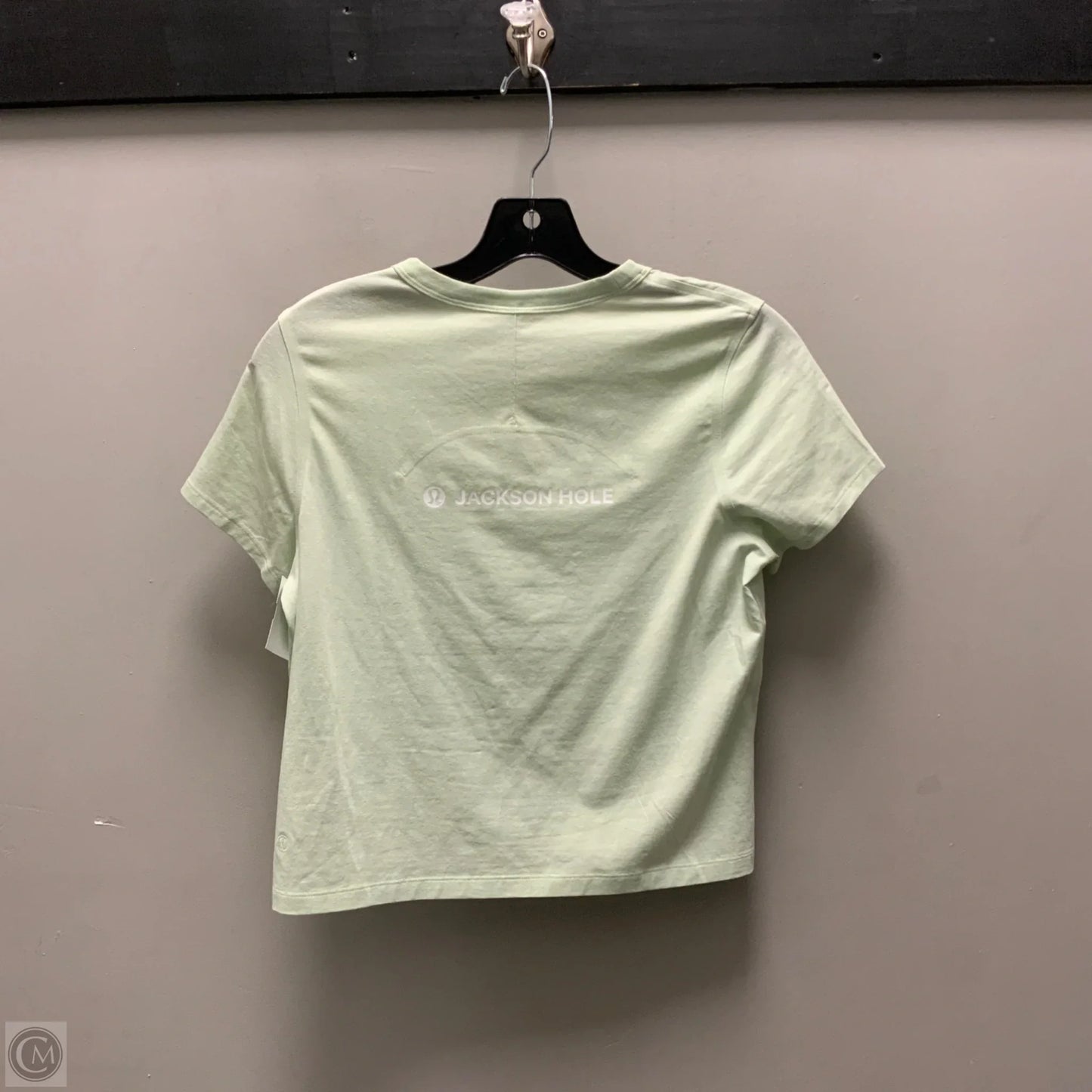 Athletic Top Short Sleeve By Lululemon In Green, Size: S