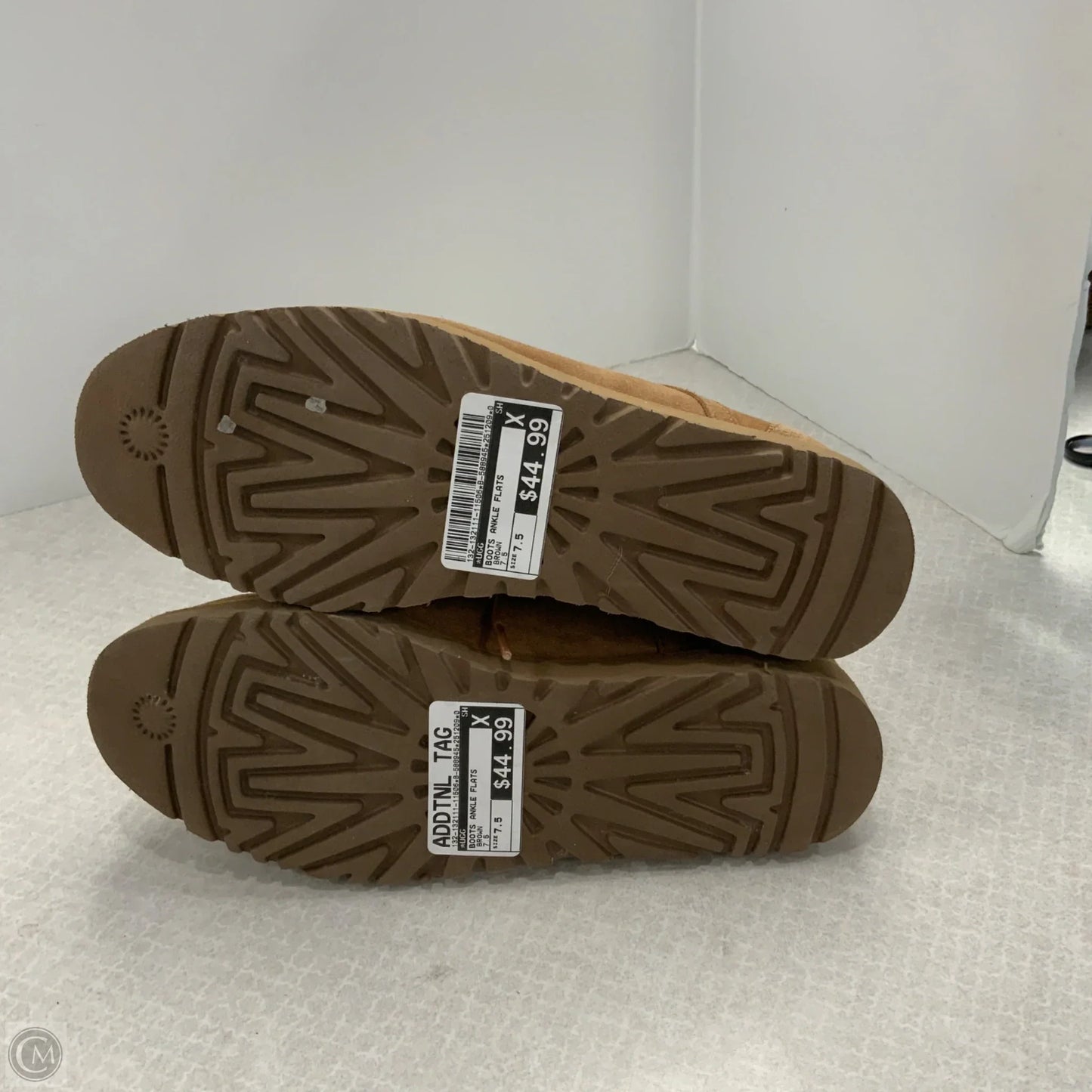 Boots Ankle Flats By Ugg In Brown, Size: 7.5