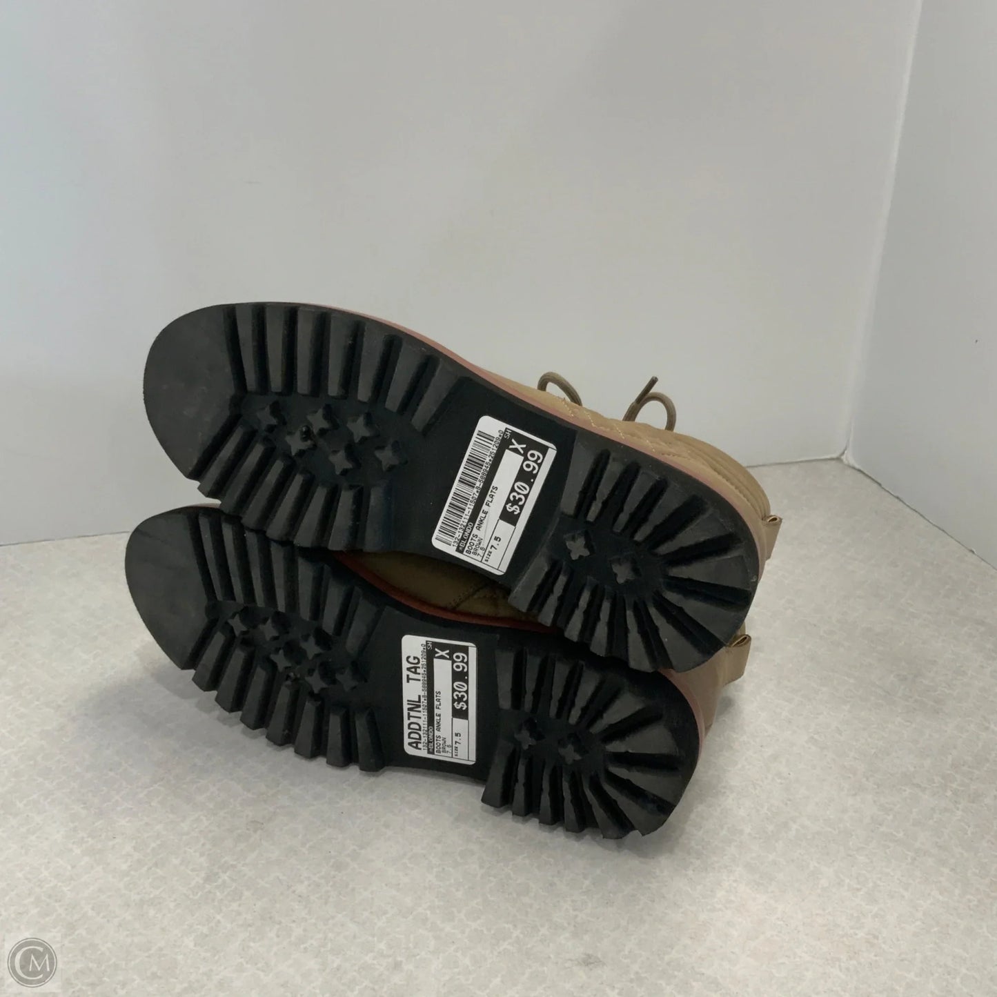 Boots Ankle Flats By Blondo In Brown, Size: 7.5