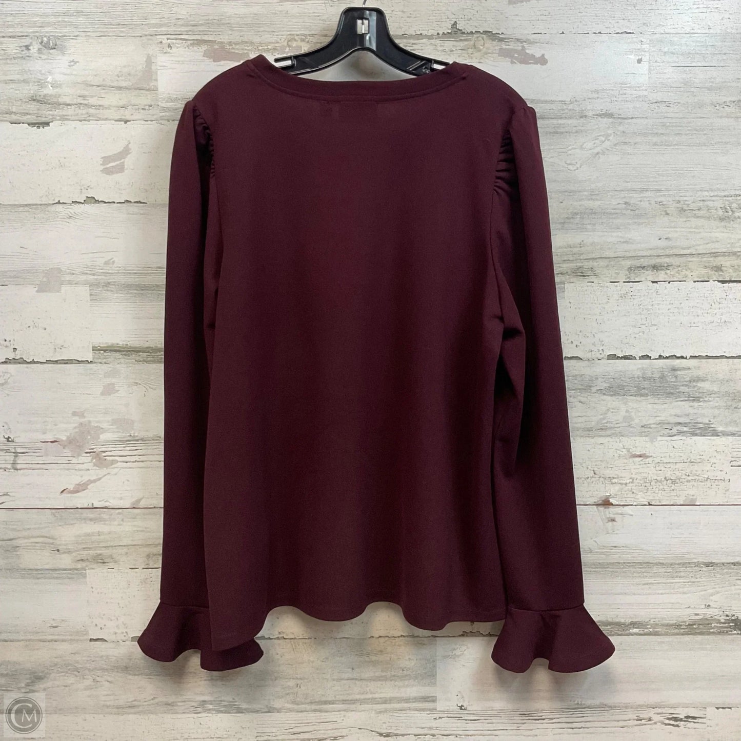 Top Long Sleeve By Leota In Red, Size: 1x