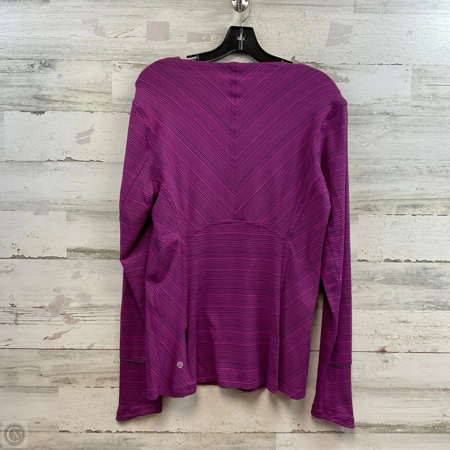 Athletic Top Long Sleeve Crewneck By Lululemon In Purple, Size: L