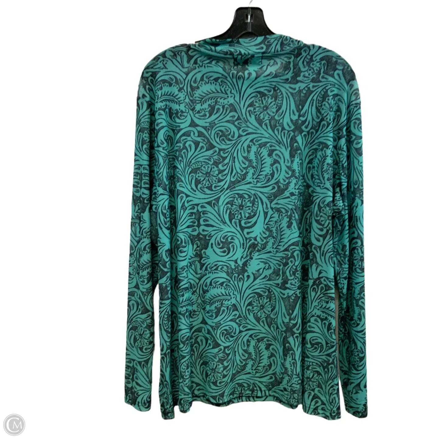 Top Long Sleeve By STERLING KREEK In Green, Size: 3x