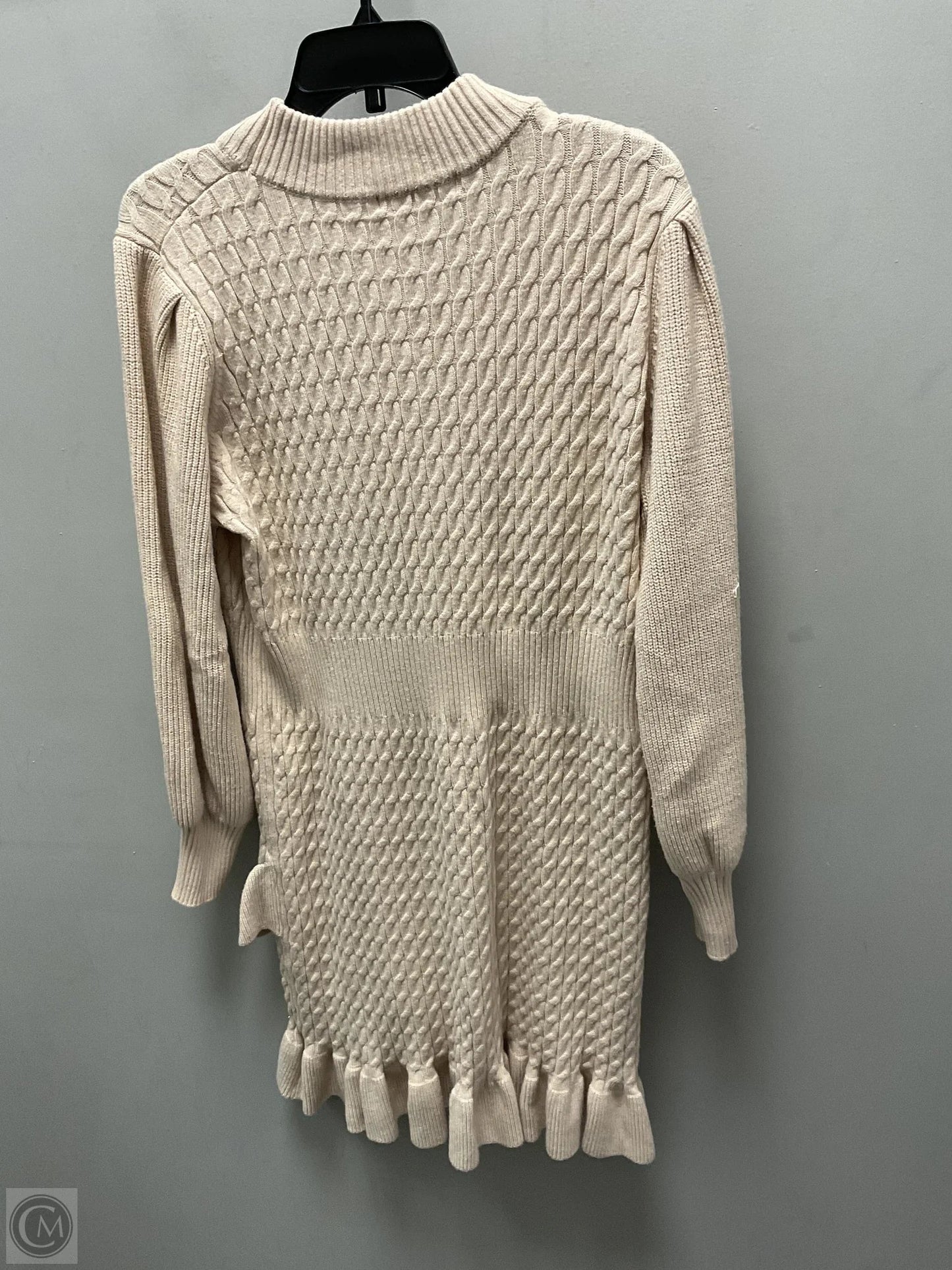 Dress Sweater By Flat White In Cream, Size: 2x