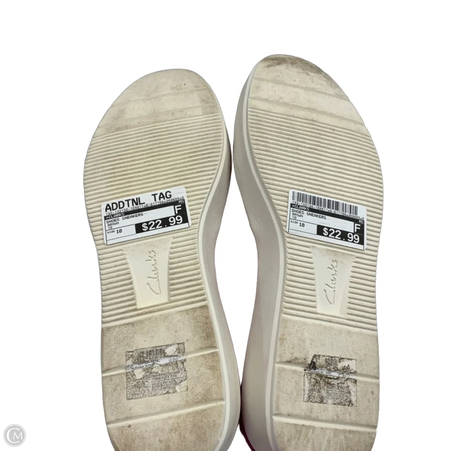 Shoes Sneakers By Clarks In Brown, Size: 10