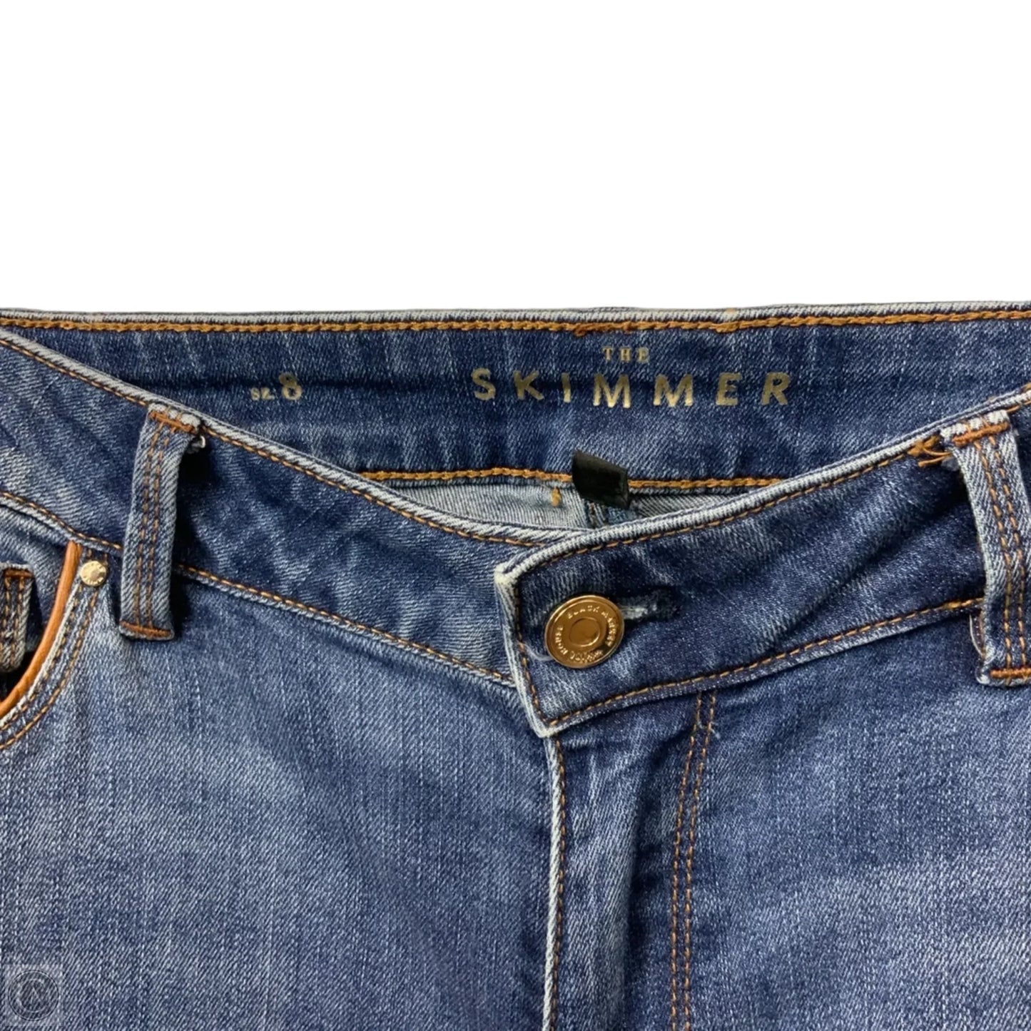 Jeans Straight By White House Black Market In Blue Denim, Size: 8
