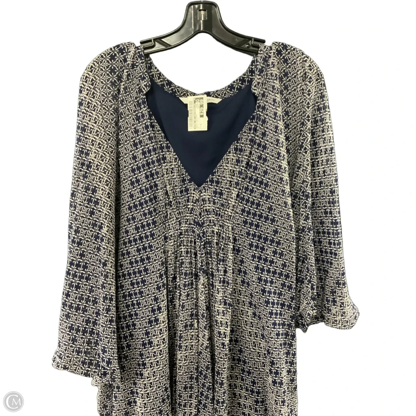 Dress Designer By Diane Von Furstenberg In Blue & White, Size: M
