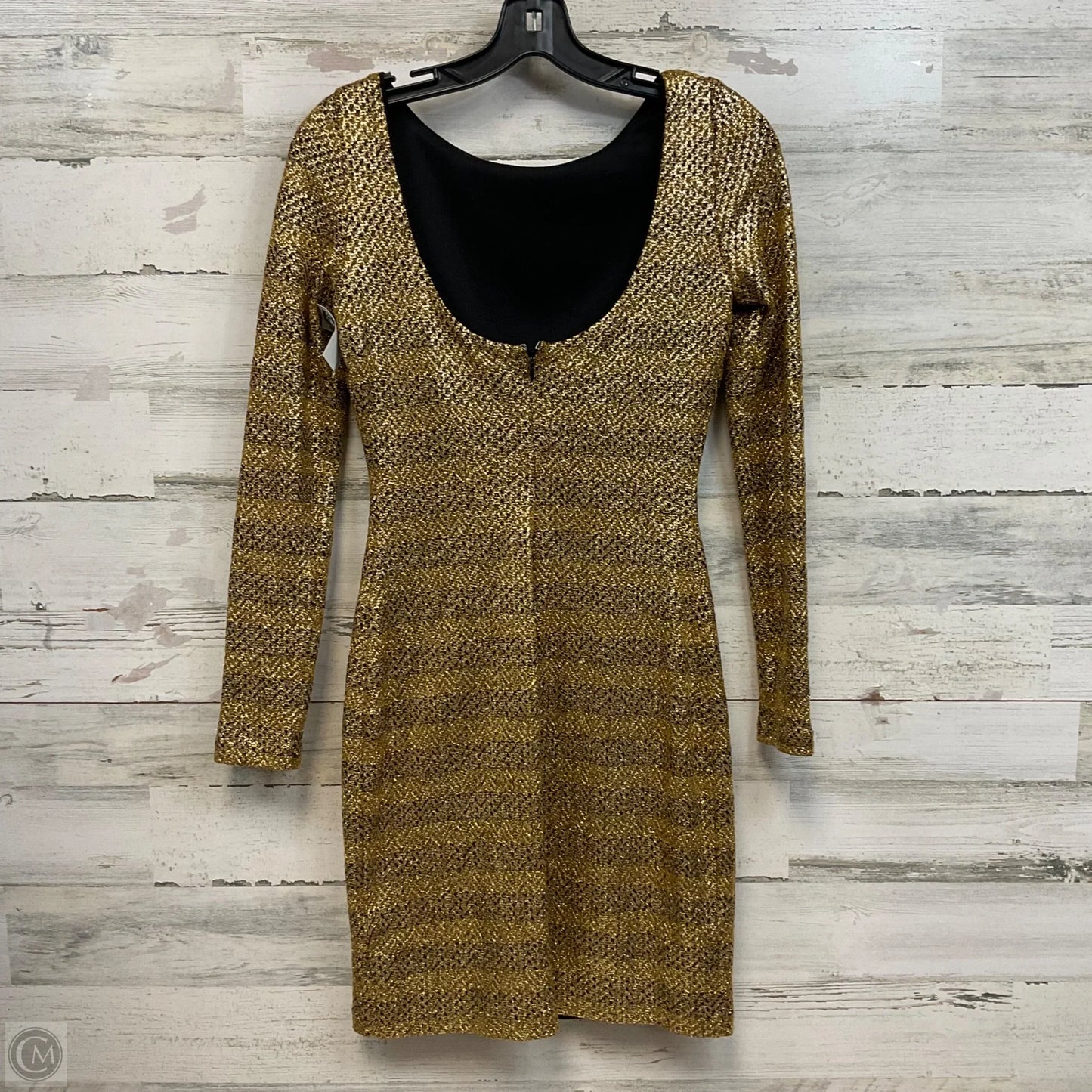 Dress Party Short By Badgley Mischka In Gold, Size: Xs