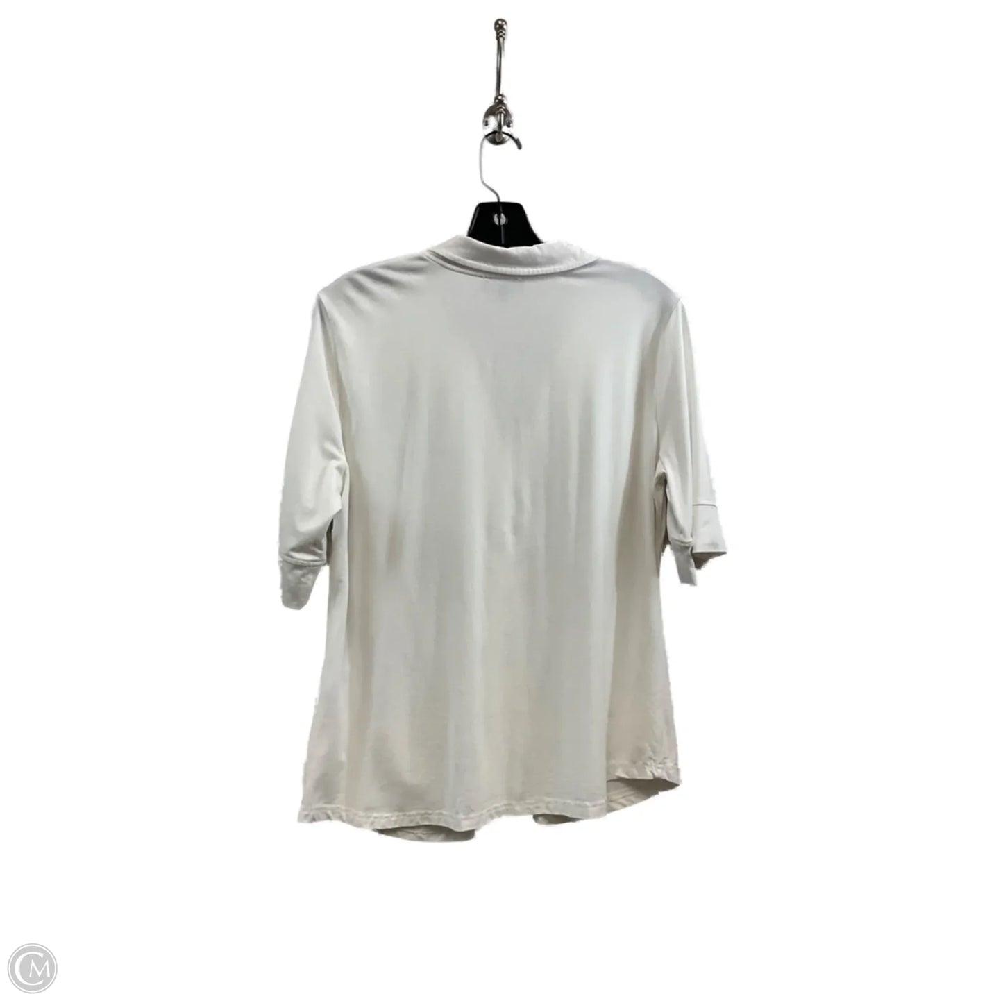 Blouse Short Sleeve By Modern Works In White, Size: L