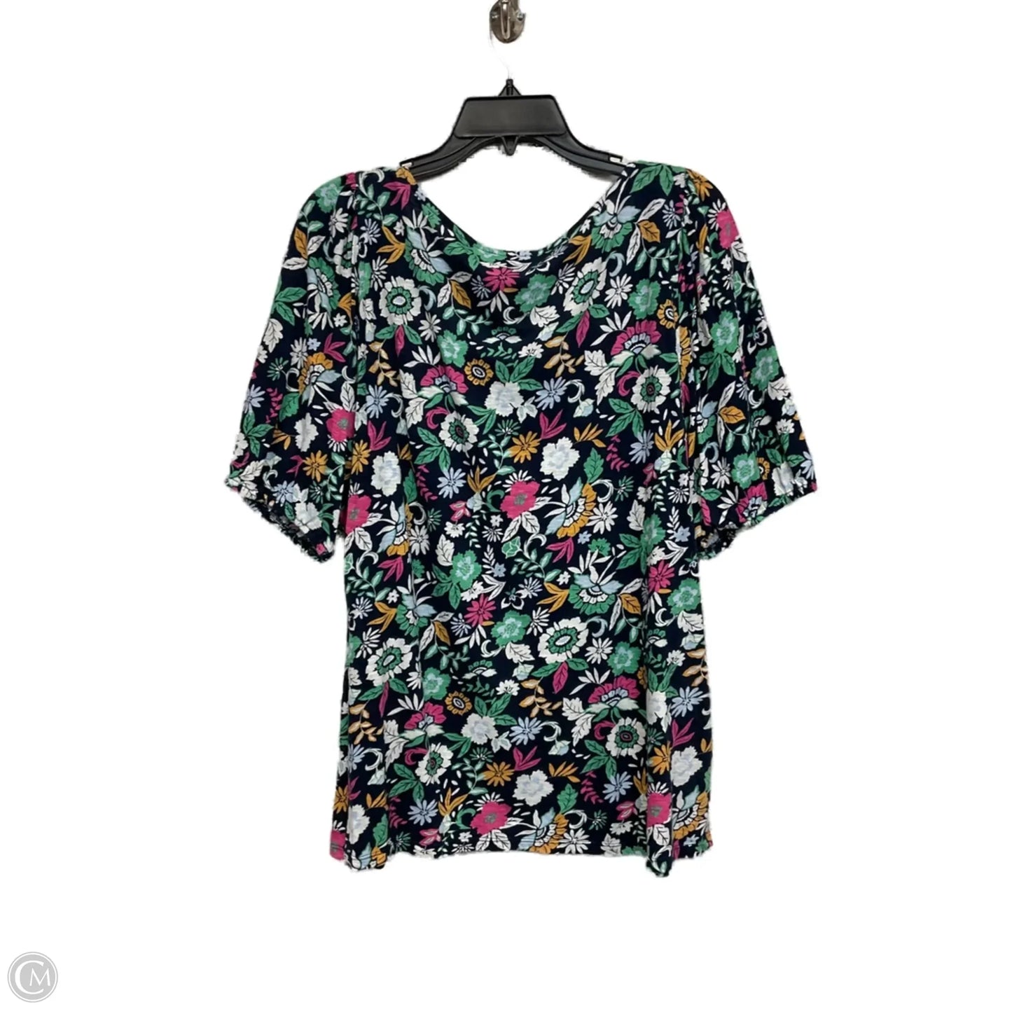 Top Short Sleeve By Loft In Blue, Size: Xl