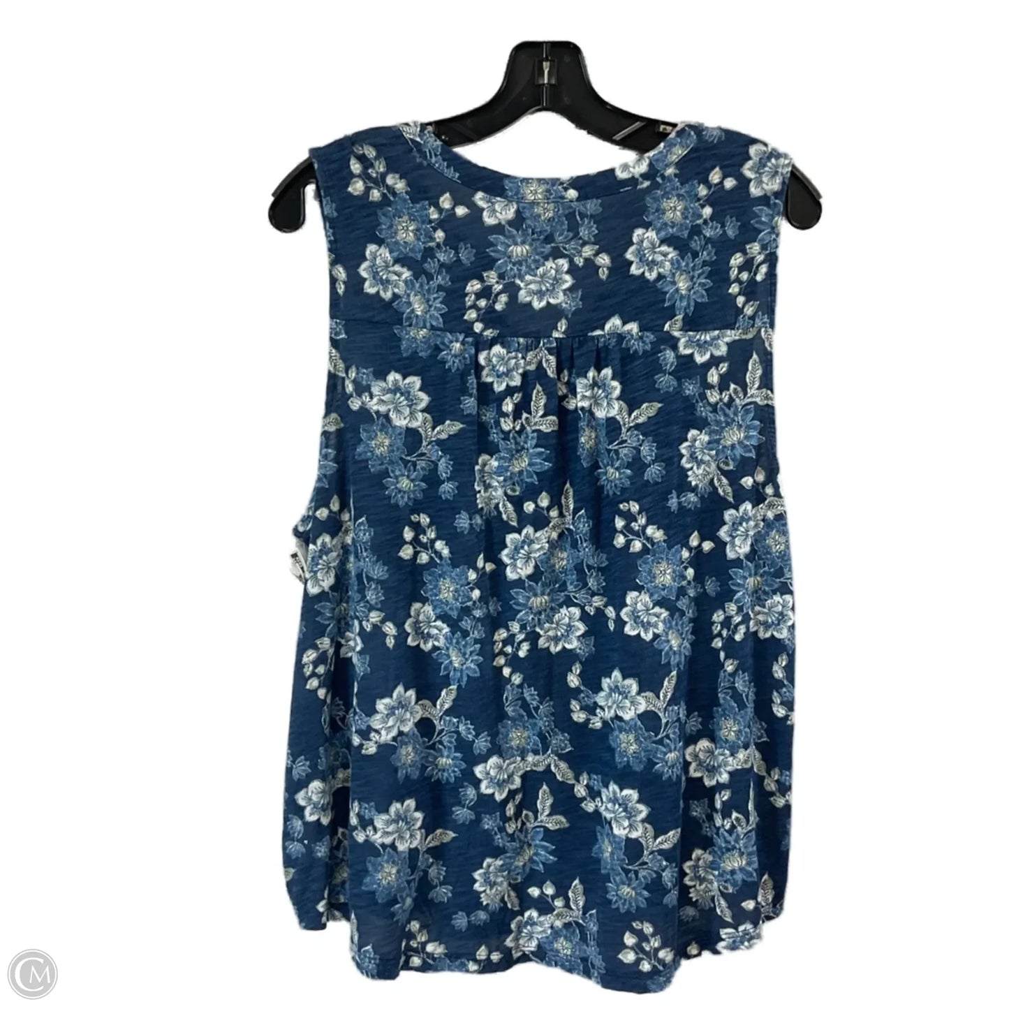 Blouse Sleeveless By Lucky Brand In Blue, Size: Xl