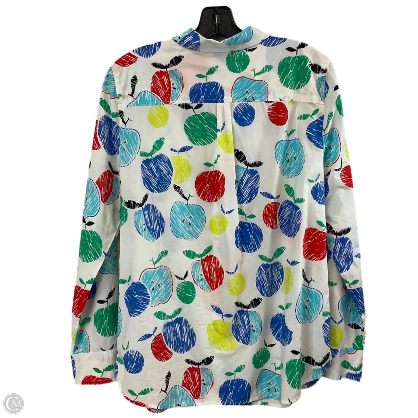 Blouse Long Sleeve By Talbots In White, Size: M