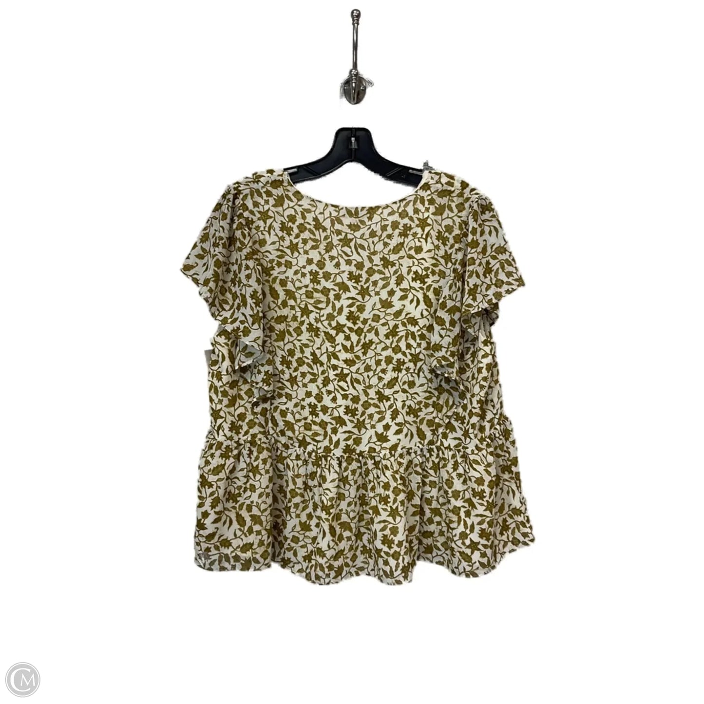 Blouse Short Sleeve By Madewell In Green, Size: Xl