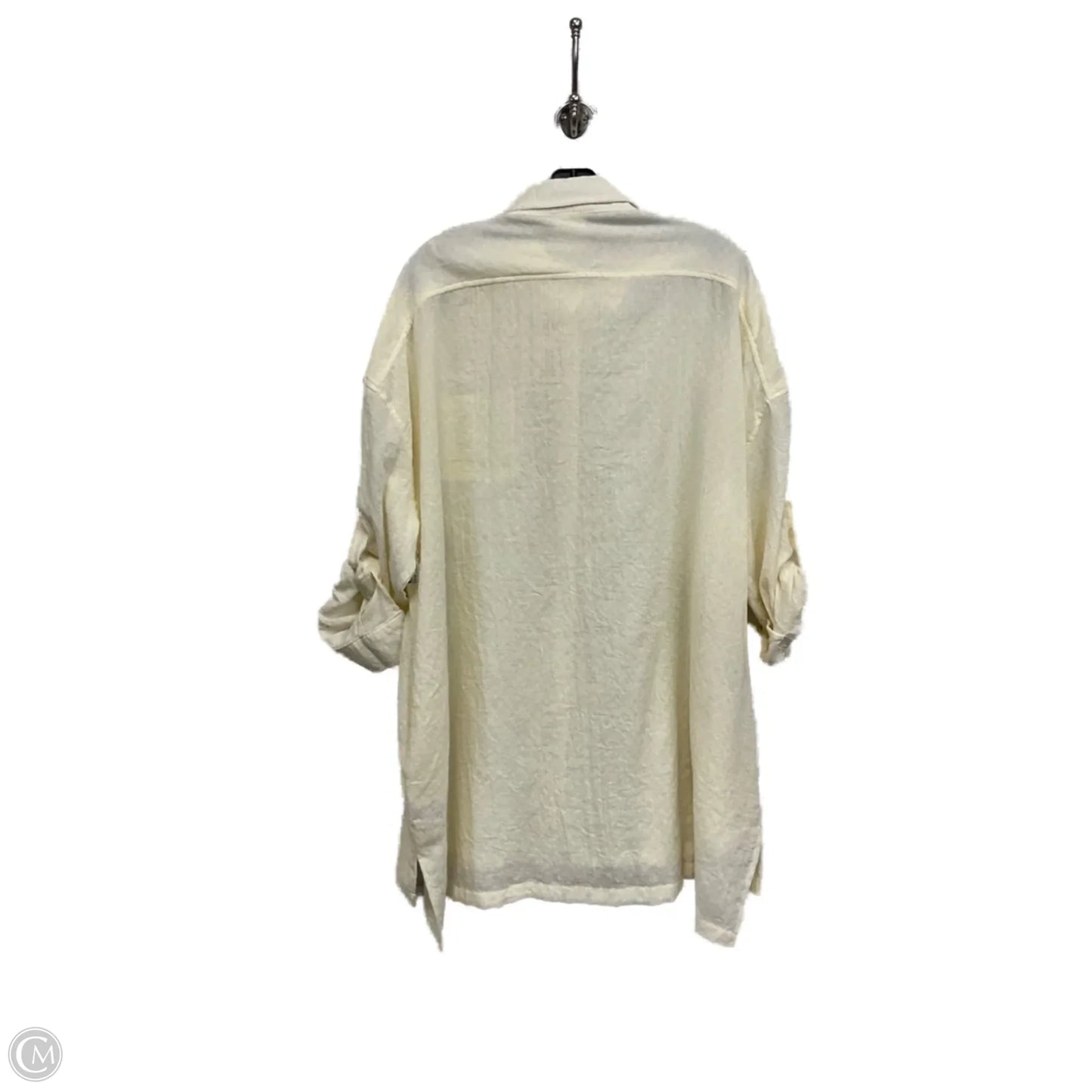 Blouse 3/4 Sleeve By Artistic Works By Lu In Yellow, Size: M