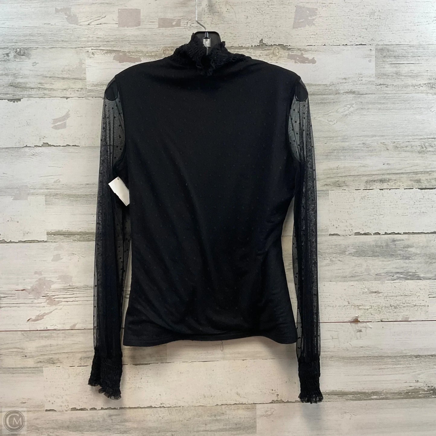 Blouse Long Sleeve By Pink Lily In Black, Size: M