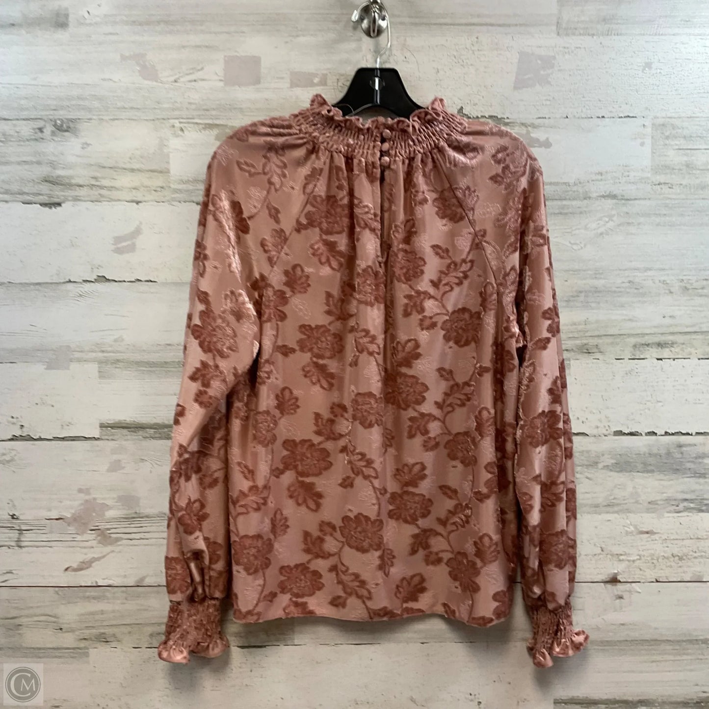 Blouse Long Sleeve By DO + BE In Pink, Size: M