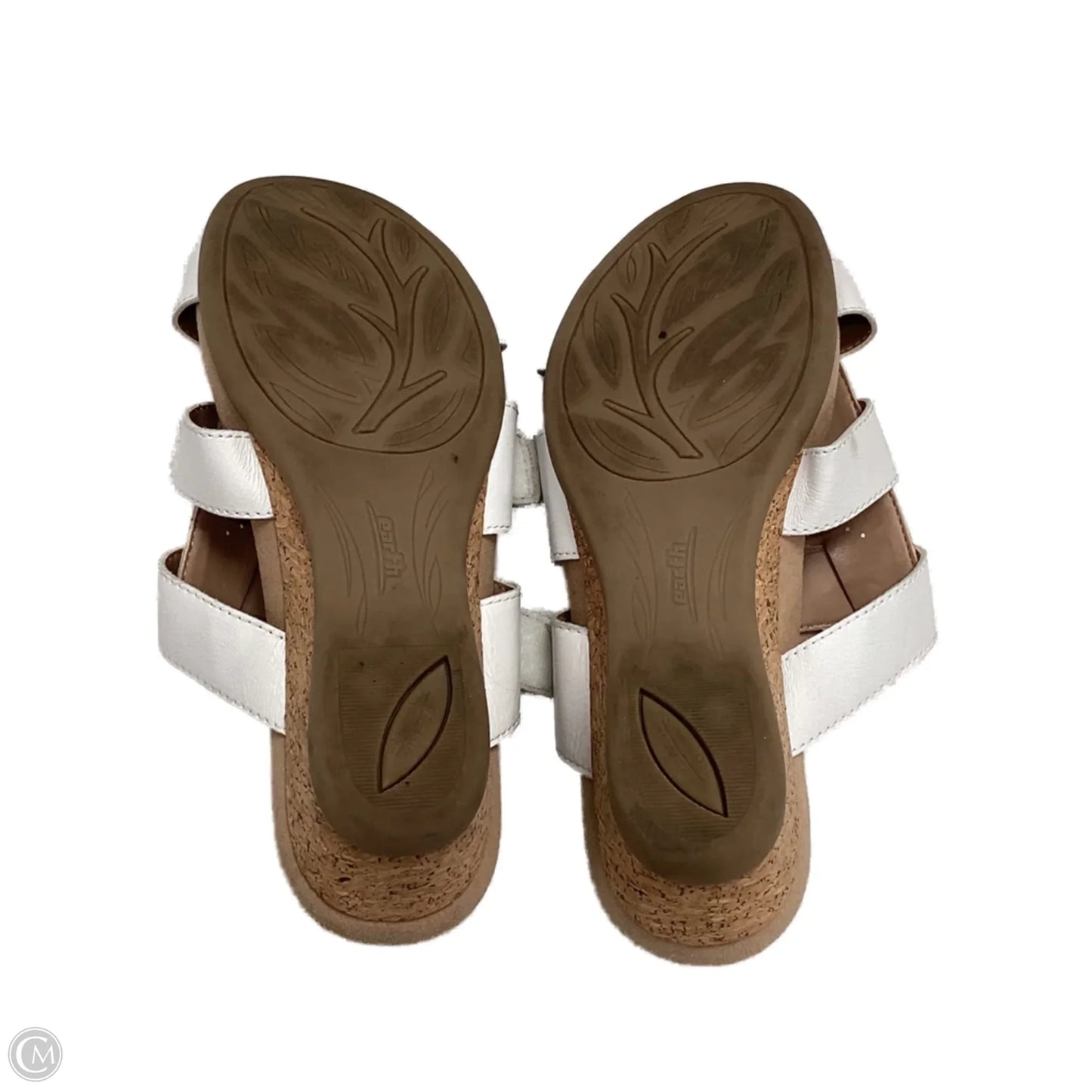 Sandals Heels Wedge By Earth In White, Size: 7.5