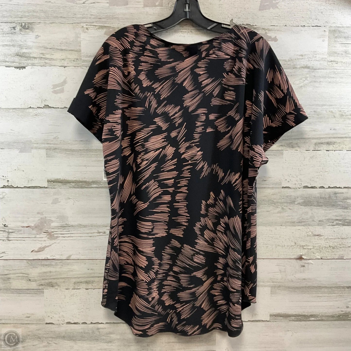 Blouse Short Sleeve By Cabi In Black, Size: L