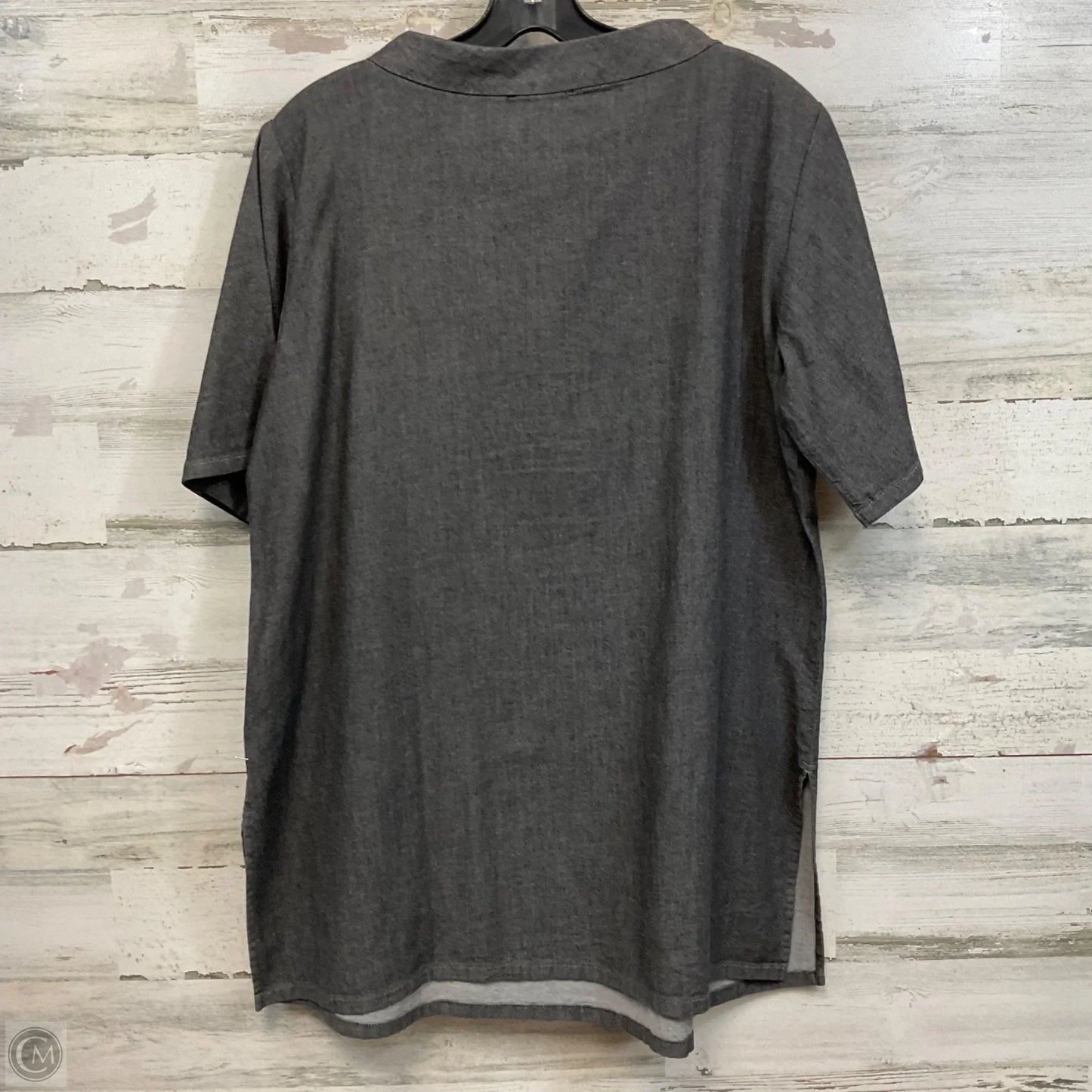 Top Short Sleeve By Eileen Fisher In Black, Size: S