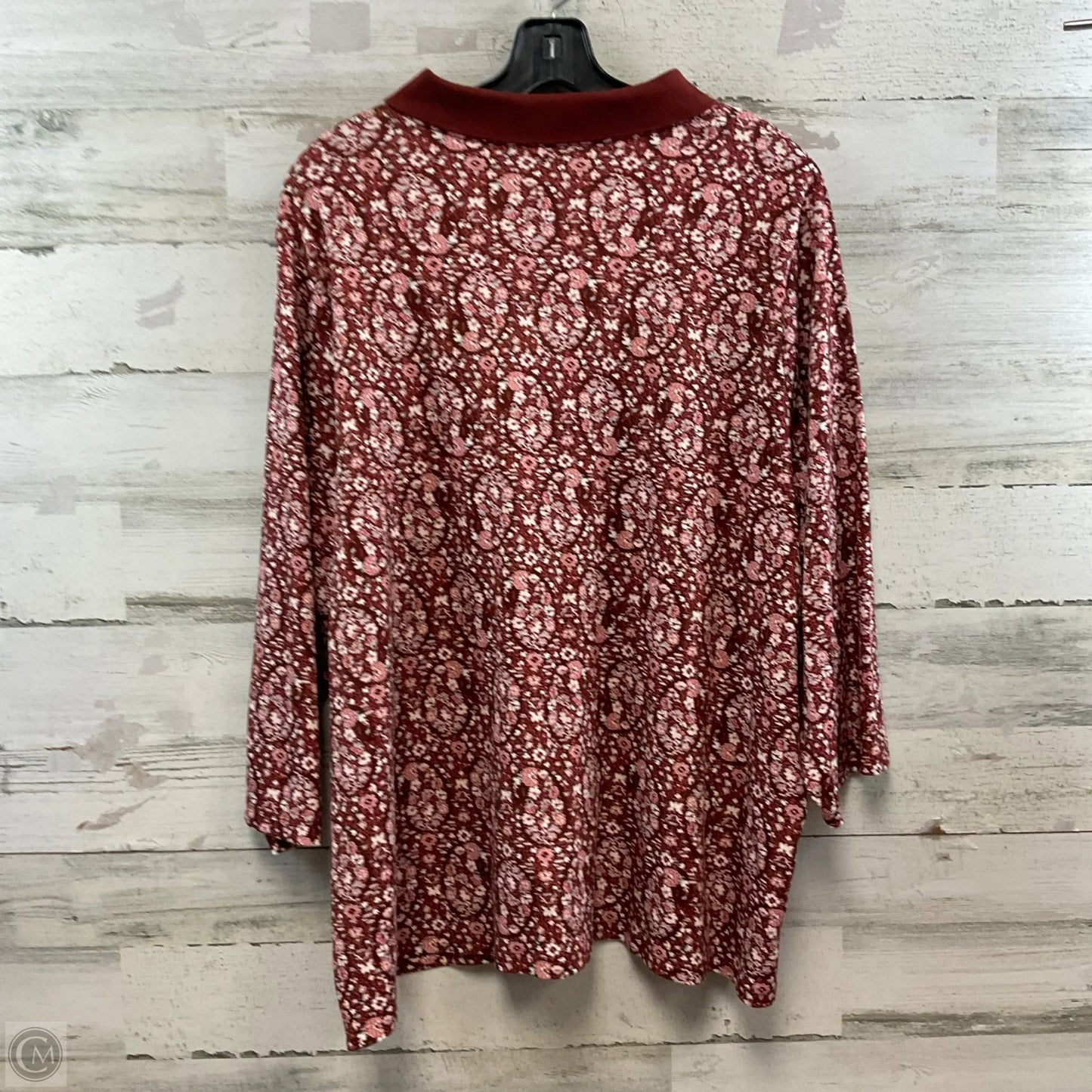 Top Short Sleeve By Lands End In Brown, Size: 3x