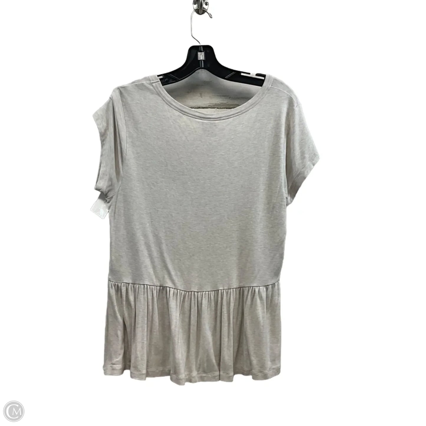 Top Short Sleeve By Cabi In Grey, Size: M