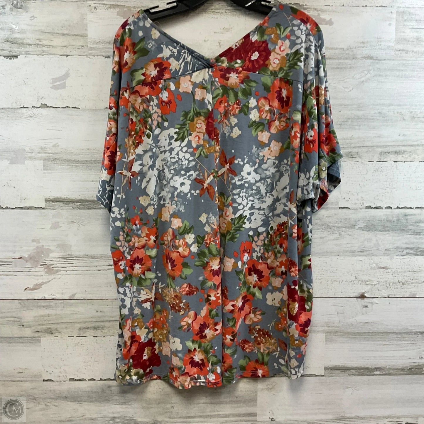 Blouse Short Sleeve By Sew In Love In Blue, Size: 2x