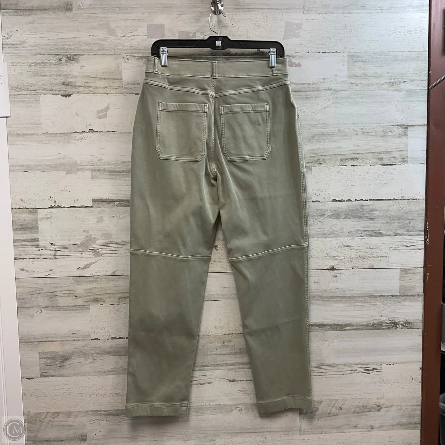 Jeans Straight By Spanx In Green, Size: L