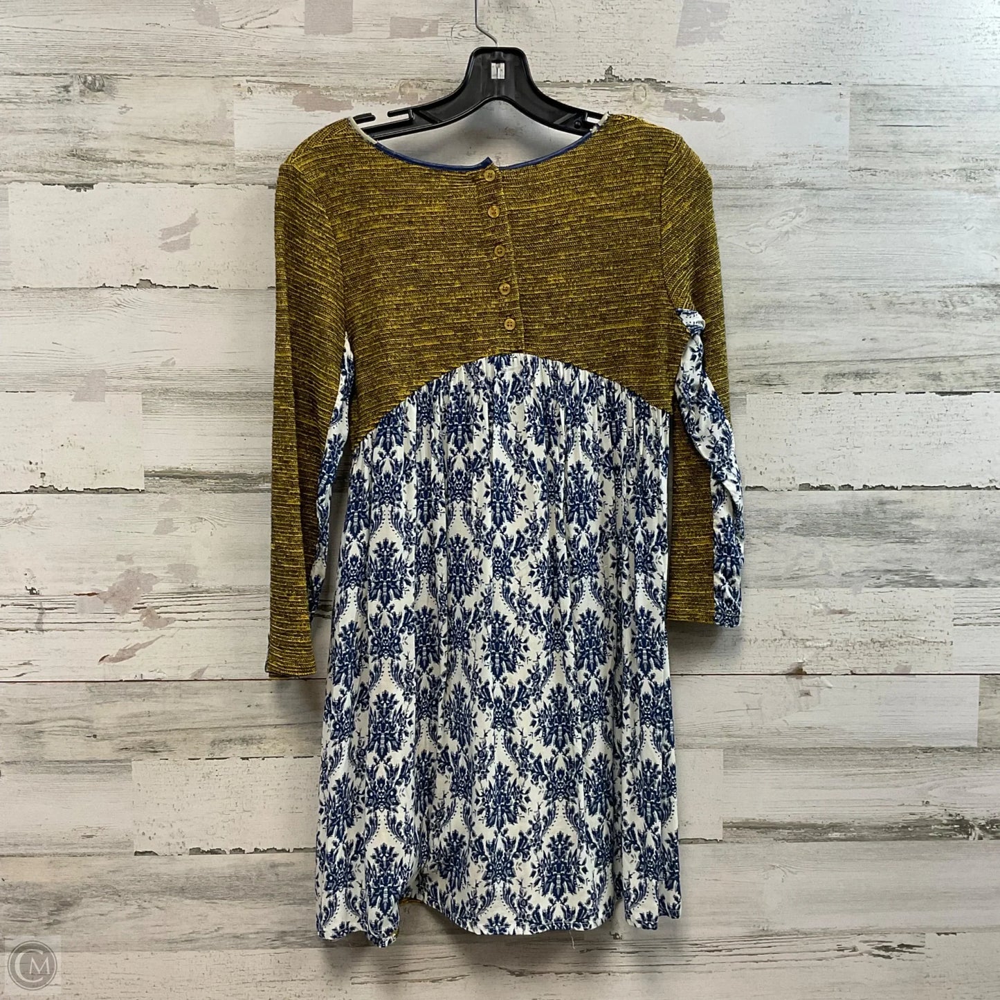 Dress Casual Short By Thml In Blue & Yellow, Size: S
