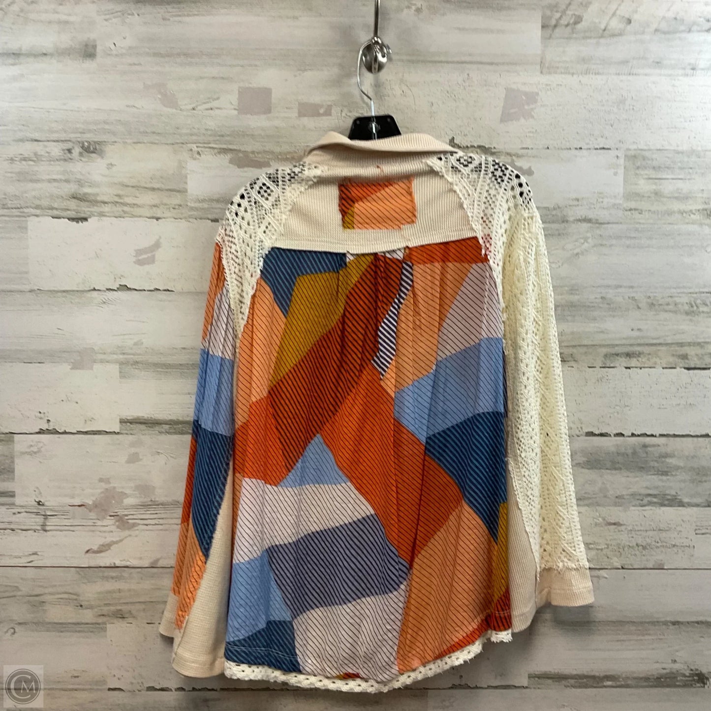 Top Long Sleeve By Pol In Cream, Size: L