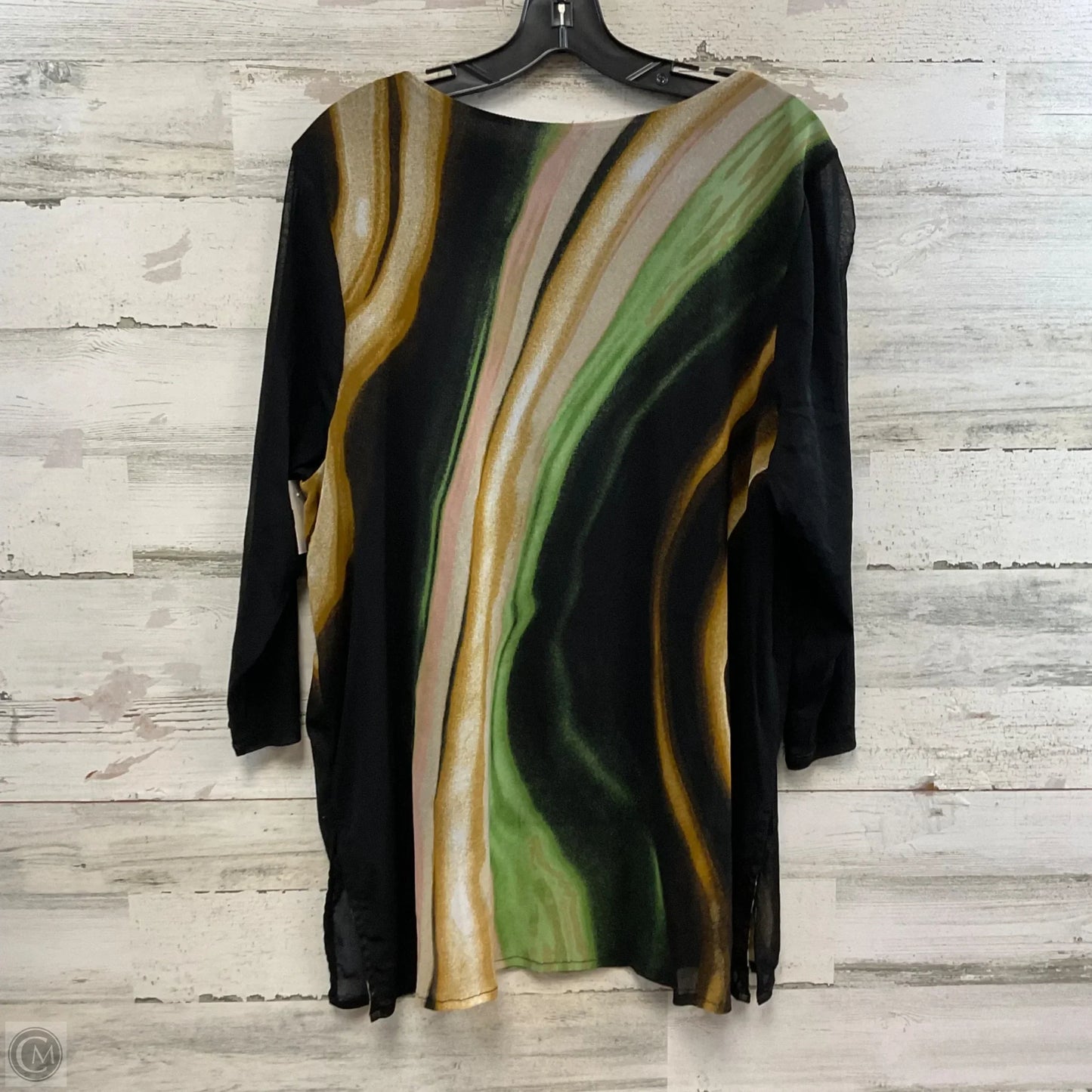 Blouse 3/4 Sleeve By Alfani In Black, Size: 3x