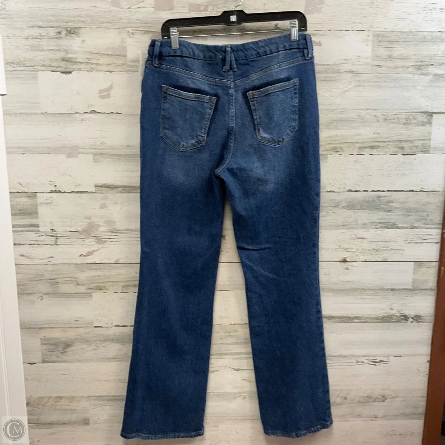 Jeans Boot Cut By Good American In Blue Denim, Size: 12