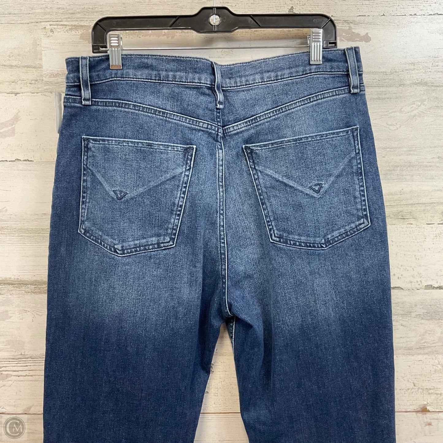 Jeans Straight By Hudson In Blue Denim, Size: 12