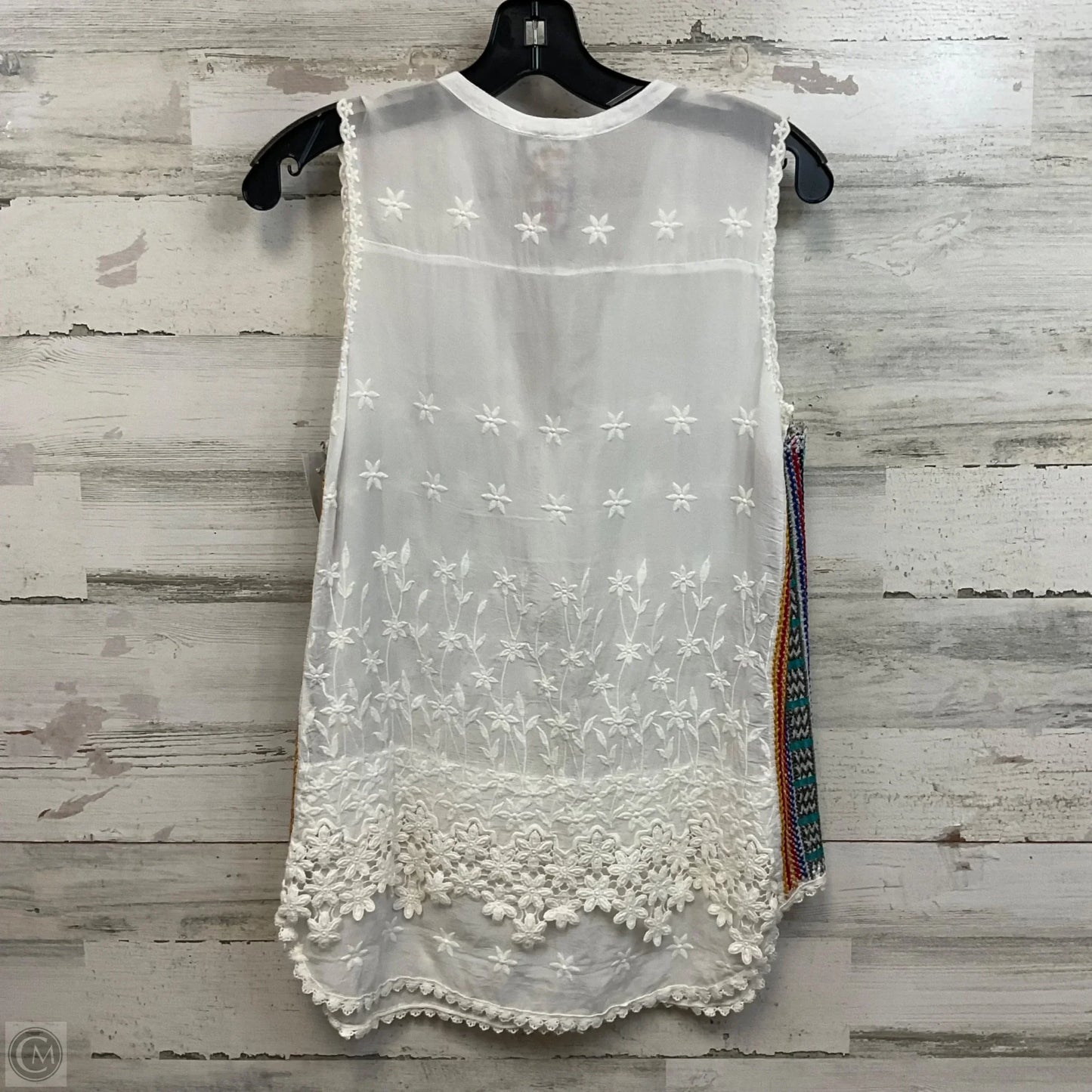 Blouse Sleeveless By Johnny Was In White, Size: S