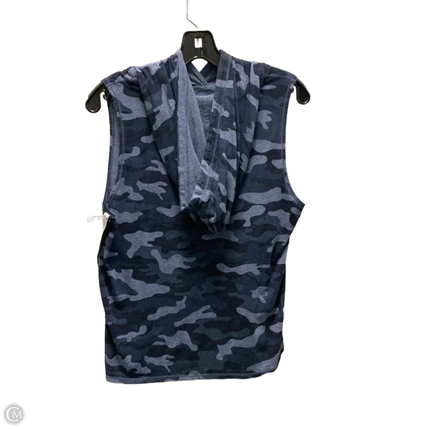 Athletic Top Short Sleeve By Calvin Klein Performance In Blue, Size: L