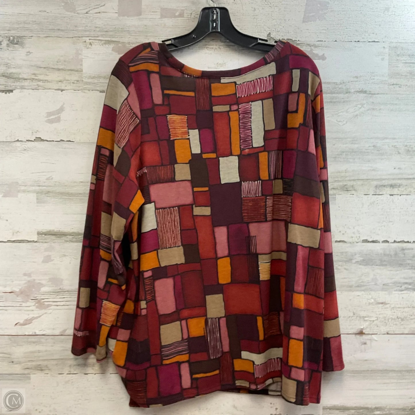 Top Long Sleeve Basic By JILLIAN N In Maroon, Size: 1x