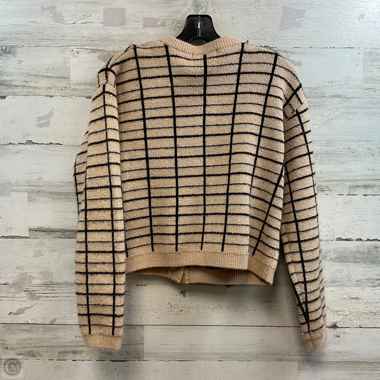 Sweater Cardigan By Flat White In Brown, Size: Xs