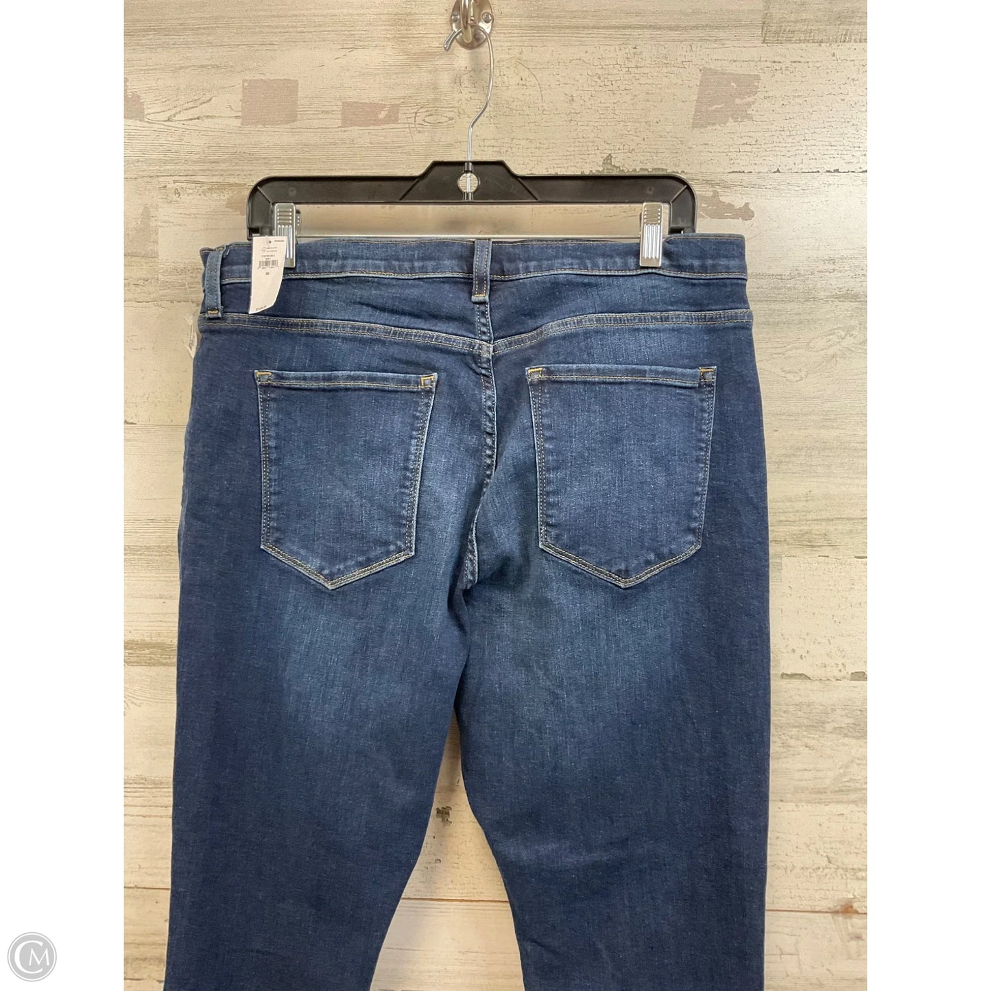 Jeans Straight By Banana Republic In Blue Denim, Size: 14