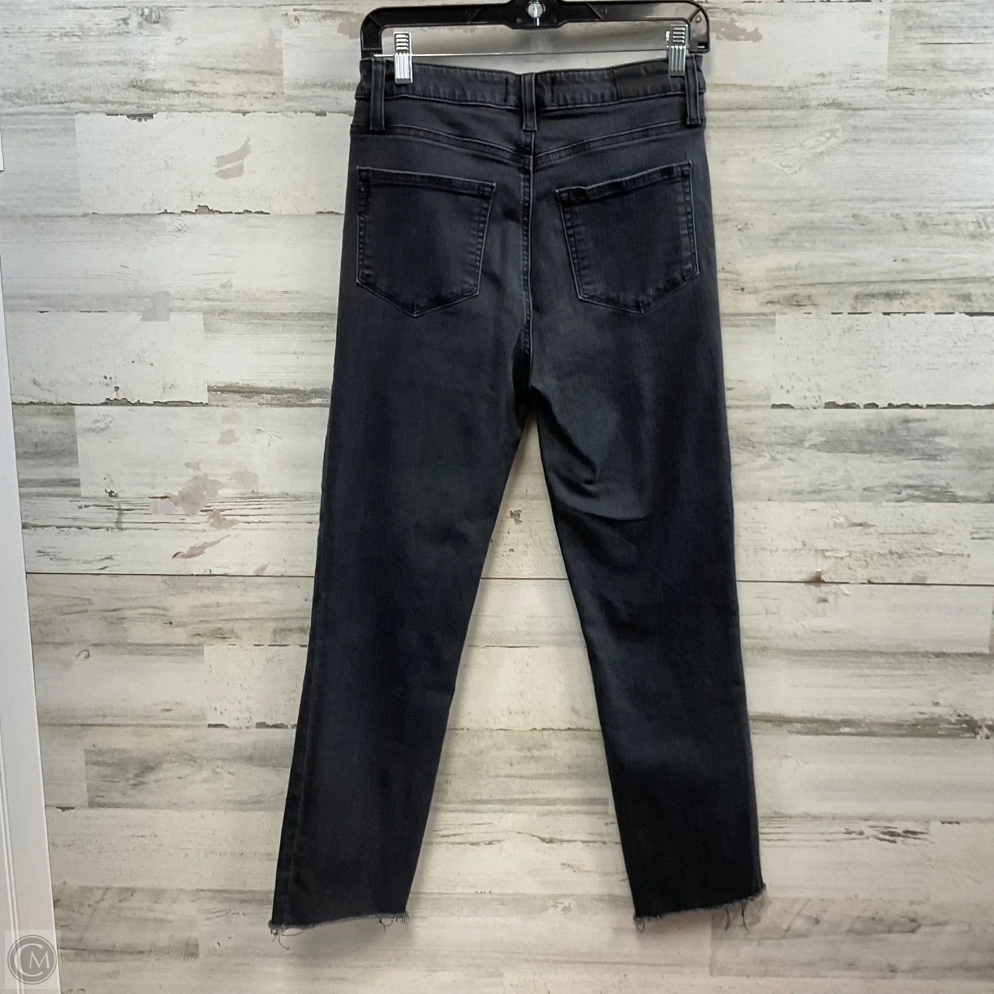 Jeans Straight By Paige In Black Denim, Size: 6