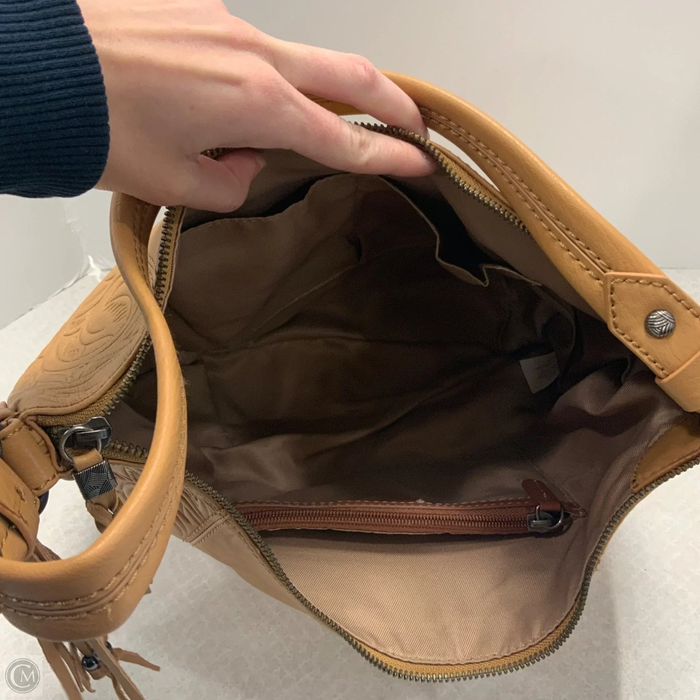 Handbag Leather By The Sak, Size: Medium