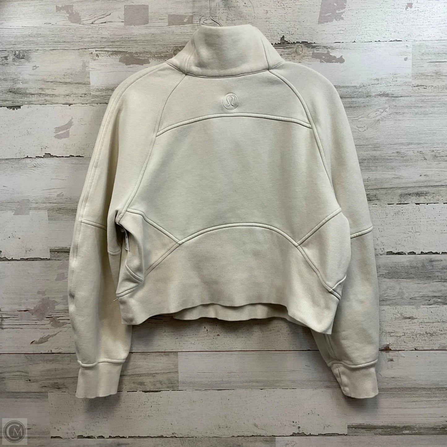 Athletic Sweatshirt Collar By Lululemon In Cream, Size: Xs