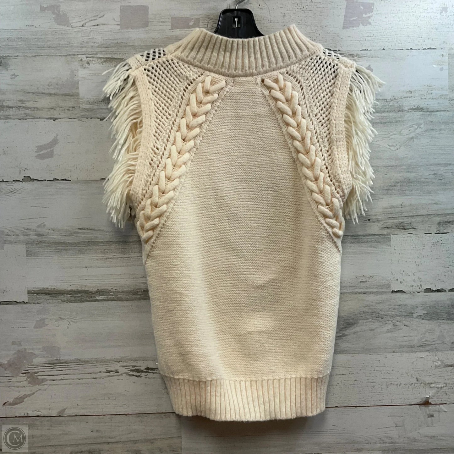 Sweater Short Sleeve By & MERCI In Cream, Size: S